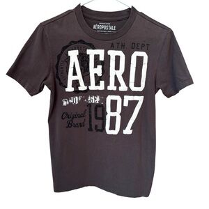 Mens Aeropostale  New York 1987 T-Shirt XS Gray Y2k